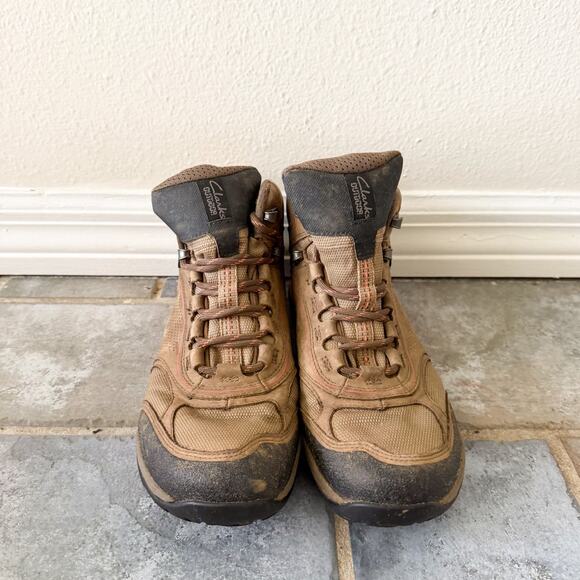 Clarks Gore-Tex Hiking Boots Tan Brown Waterproof Trail Shoes Men’s 9 main image 6